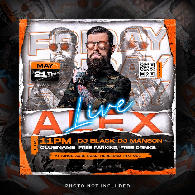 Flyer Party Post Premium Psd
