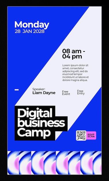 Flyer-Postervorlage für digitale Business-Events