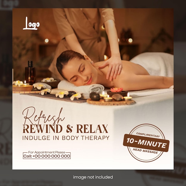 Flyer de promotion des spas et du bien-être