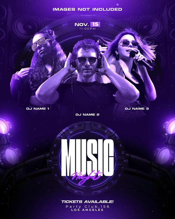 PSD flyer psd modificabile music dj night party