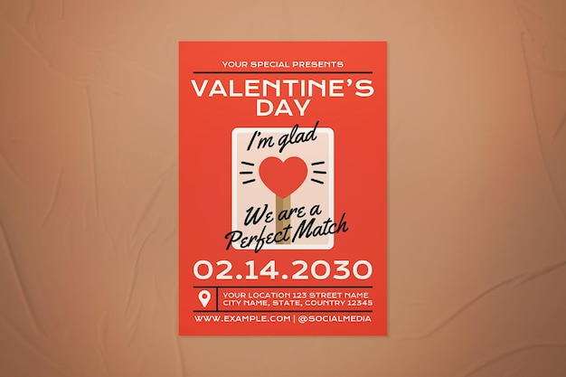 Flyer de la Saint-Valentin