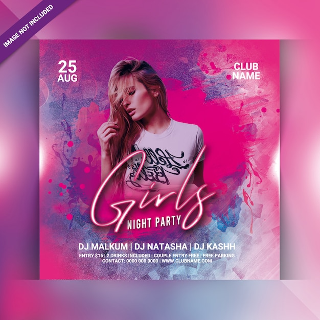 Flyer De Soirée De Filles