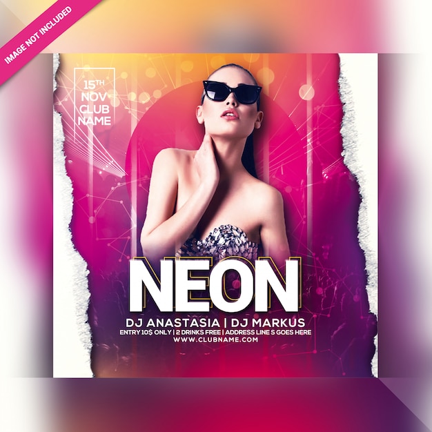 Flyer De Soirée Néon