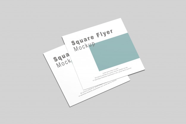 PSD flyer square mock-up