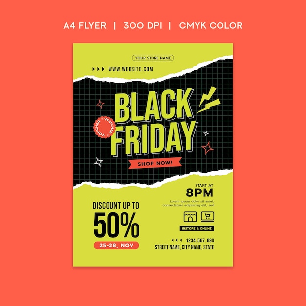 Flyer de vente du vendredi noir