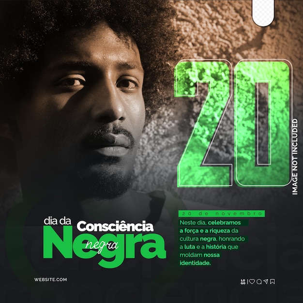 Flyer von der consciousness negra post psd