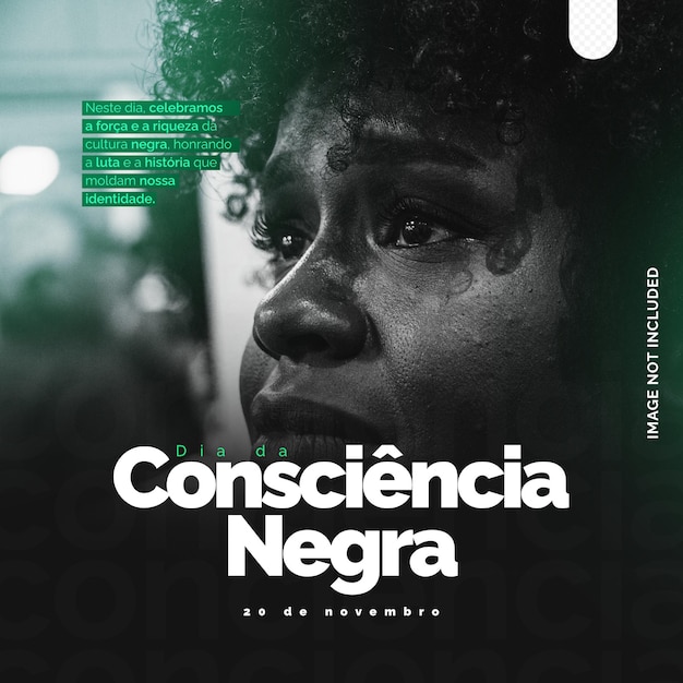 Flyer von der consciousness negra post psd