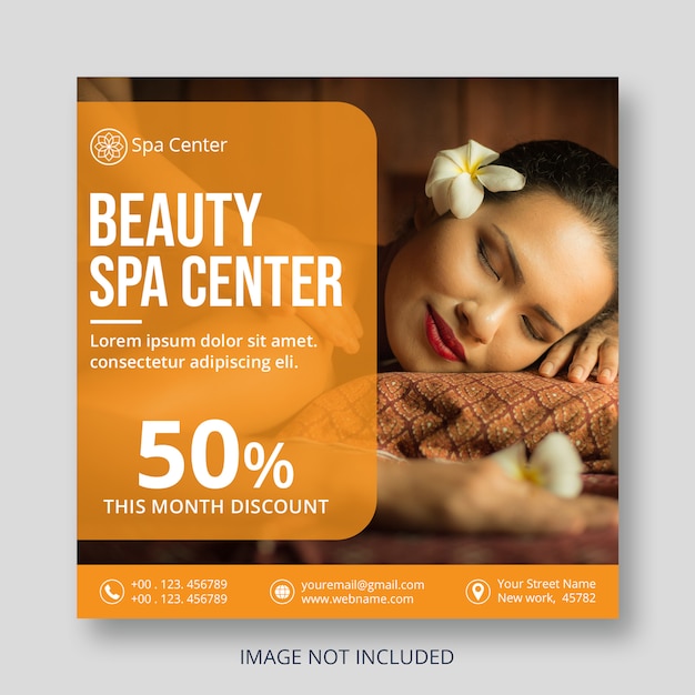 PSD flyer vorlage für beauty services