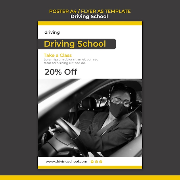 Flyer Vorlage für die Fahrschule