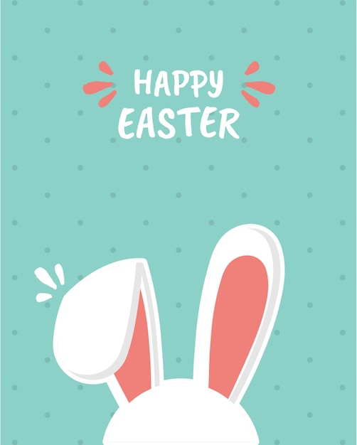 Flyer-Vorlage für Ostern mit Kaninchenohren