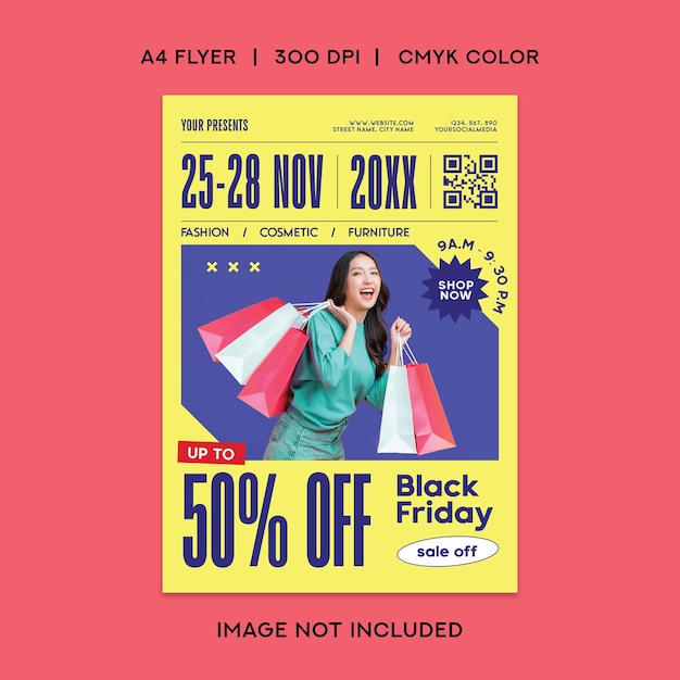 Flyer zum Black Friday-Verkauf