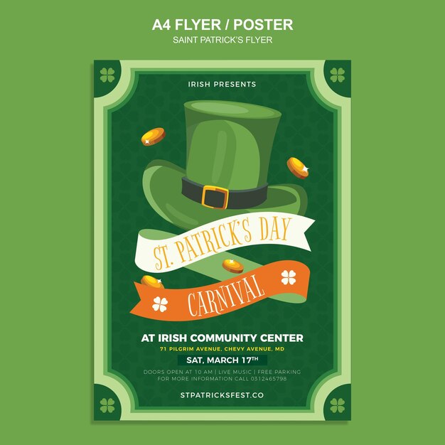 PSD flyer zum st. patrick's day