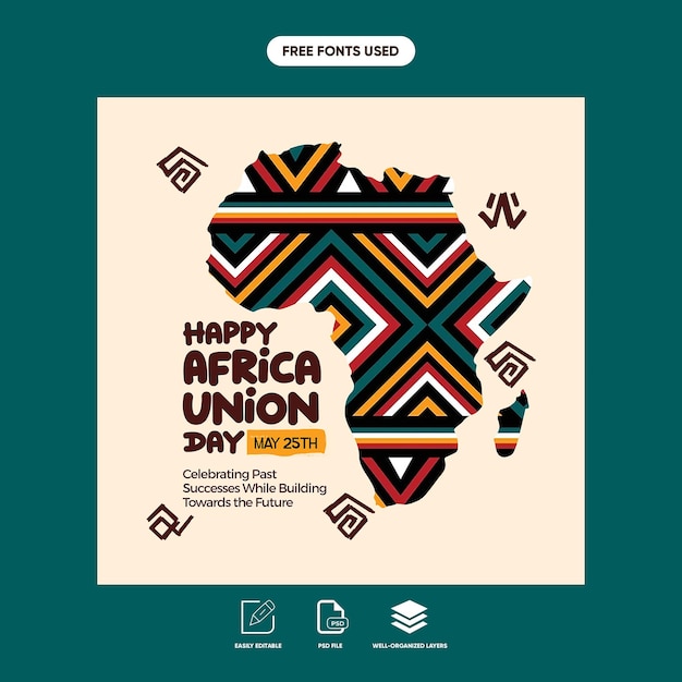 Flyer zum Tag der Afrikanischen Union (PSD)
