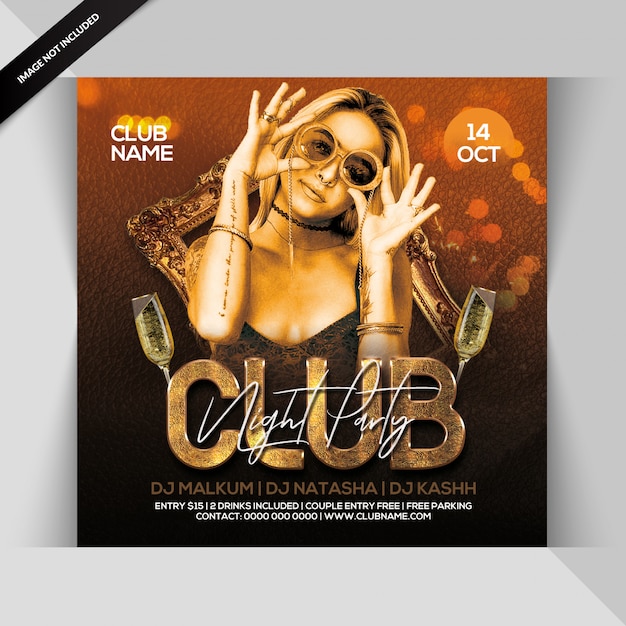 Flyer zur clubnachtparty