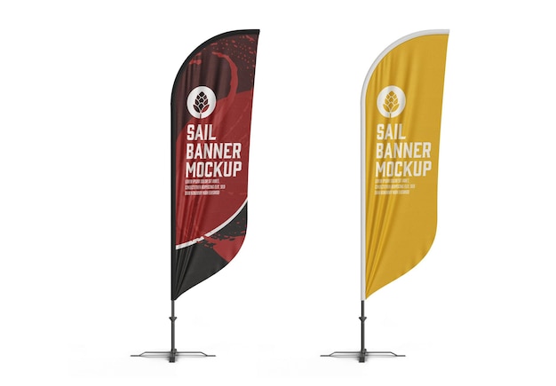 PSD flying banner mockup