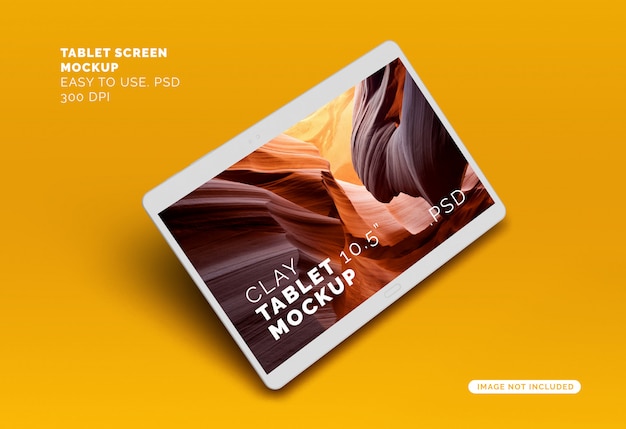 flying clay tablet screen mock-up