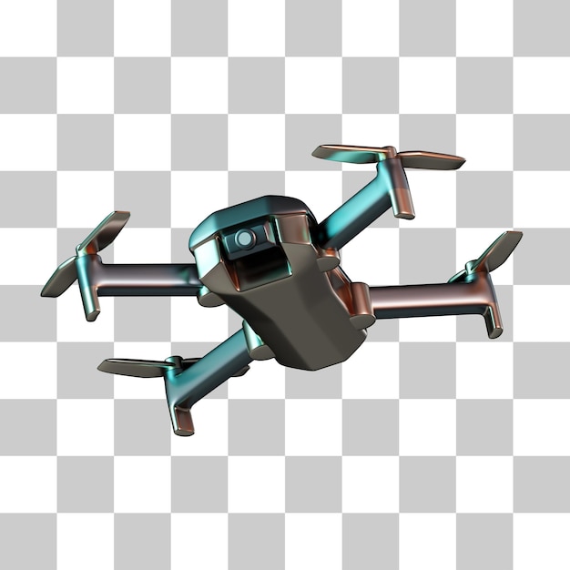flying drone 3d icon