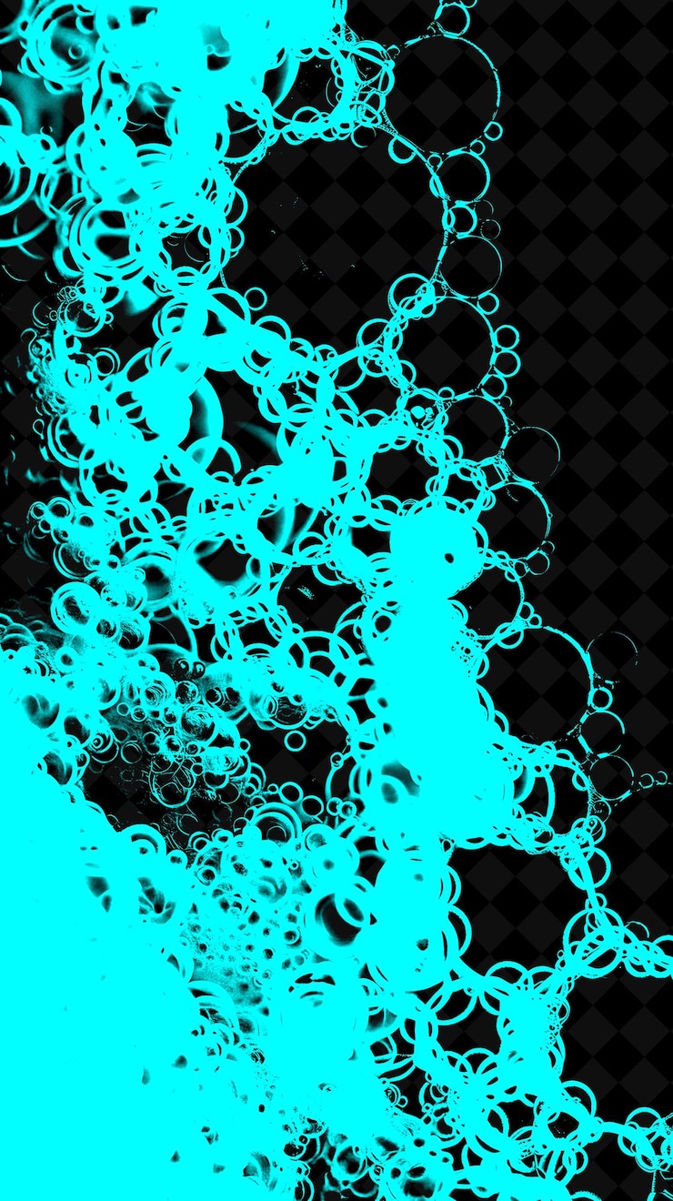 PSD foam bubble clusters texture con rotonda galleggiante e luce o nature abstract background collections