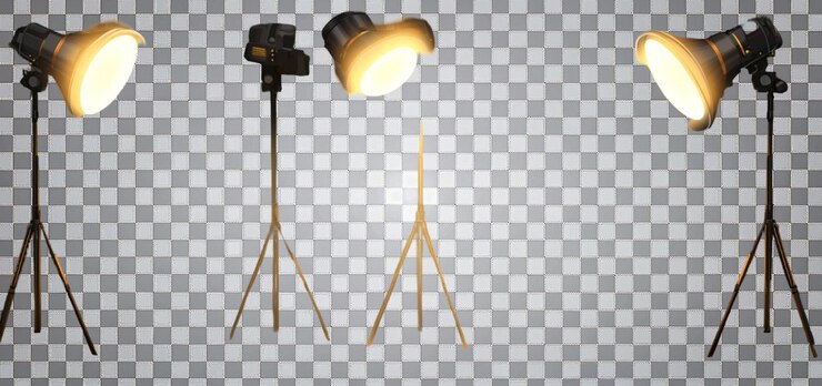 PSD focos brillantes dinámicos ideales para el diseño de iluminación de estudio o escenario