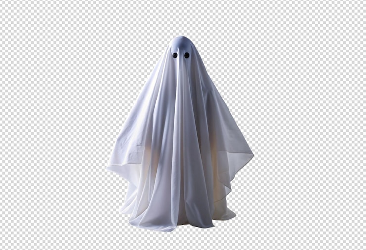 PSD fogli bianchi fantasma o stoffa fantasma vestirsi png