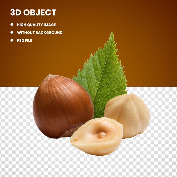Foglie e noci nocciole