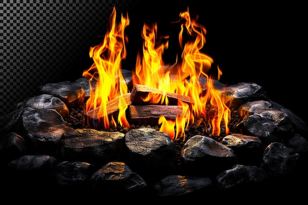 Fogo de acampamento à noite