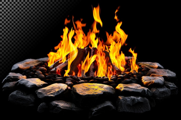 Fogo de acampamento à noite