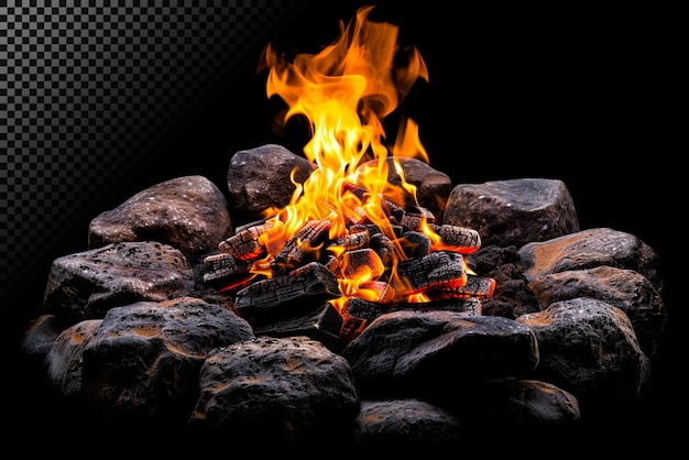 Fogo de acampamento à noite