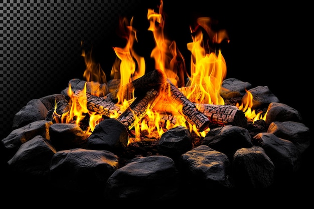 Fogo de acampamento à noite