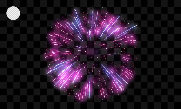 PSD fogos de artifício em fundo transparente isolado