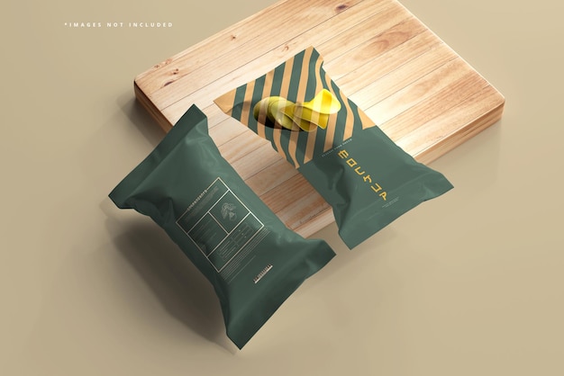 Foil food pack mockup