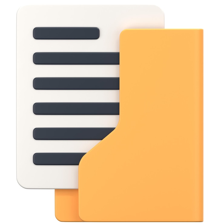 PSD folder 3d icon illustration low poly style