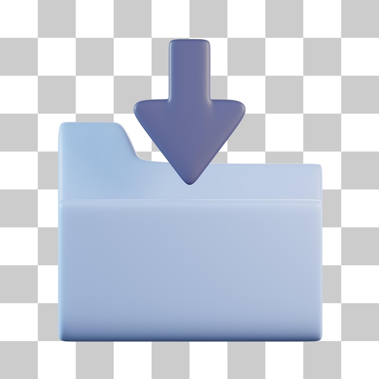 PSD folder file download 3d icon