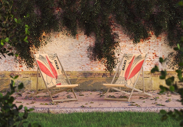 Folding Breach Chair Mockup
