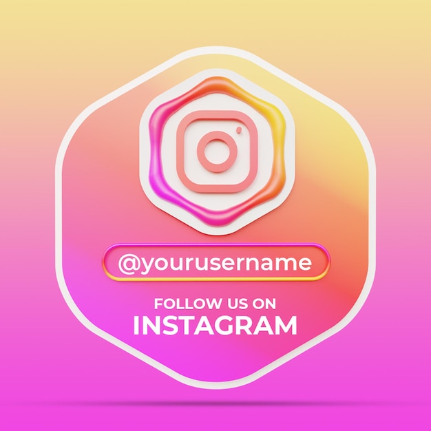 Folgen sie uns auf instagram social media profil quadratische bannervorlage