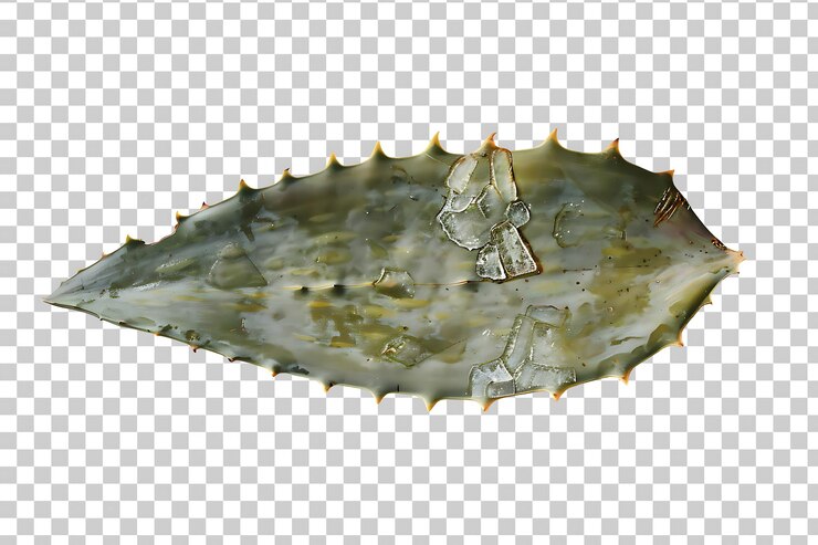 PSD folha de aloe vera isolada sobre um fundo transparente