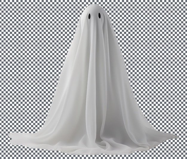 PSD folha fantasma de halloween isolada em fundo transparente