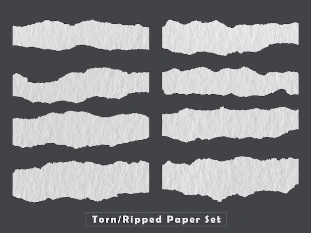 folhas de papel rasgadas e isoladas transparentes realistas