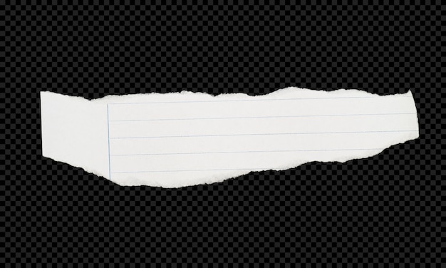 Folhas de papel rasgadas