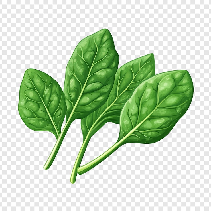 PSD folhas frescas de espinafre verde