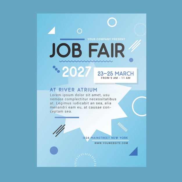 PSD folheto da feira de emprego