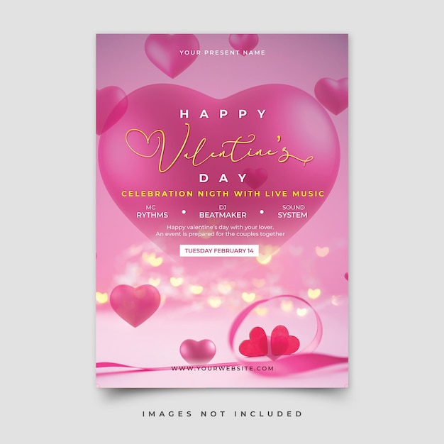 Folheto da festa de São Valentim