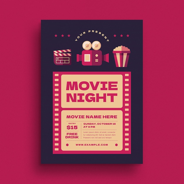 Folheto da Noite de Cinema