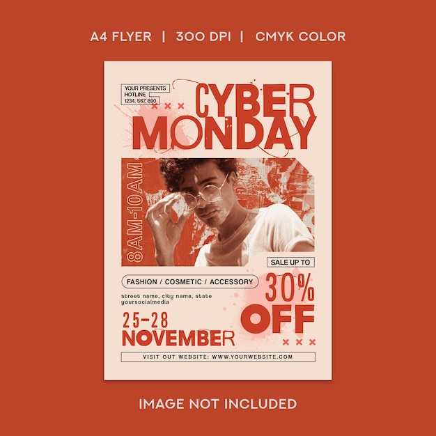 Folheto de cyber monday