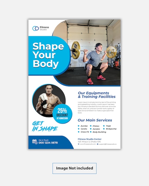 Folheto de fitness