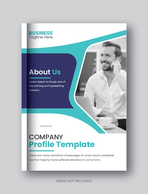 Folheto de negócios Design de capa de livro corporativo em A4 Pode ser adaptado ao Relatório Anual da Brochura
