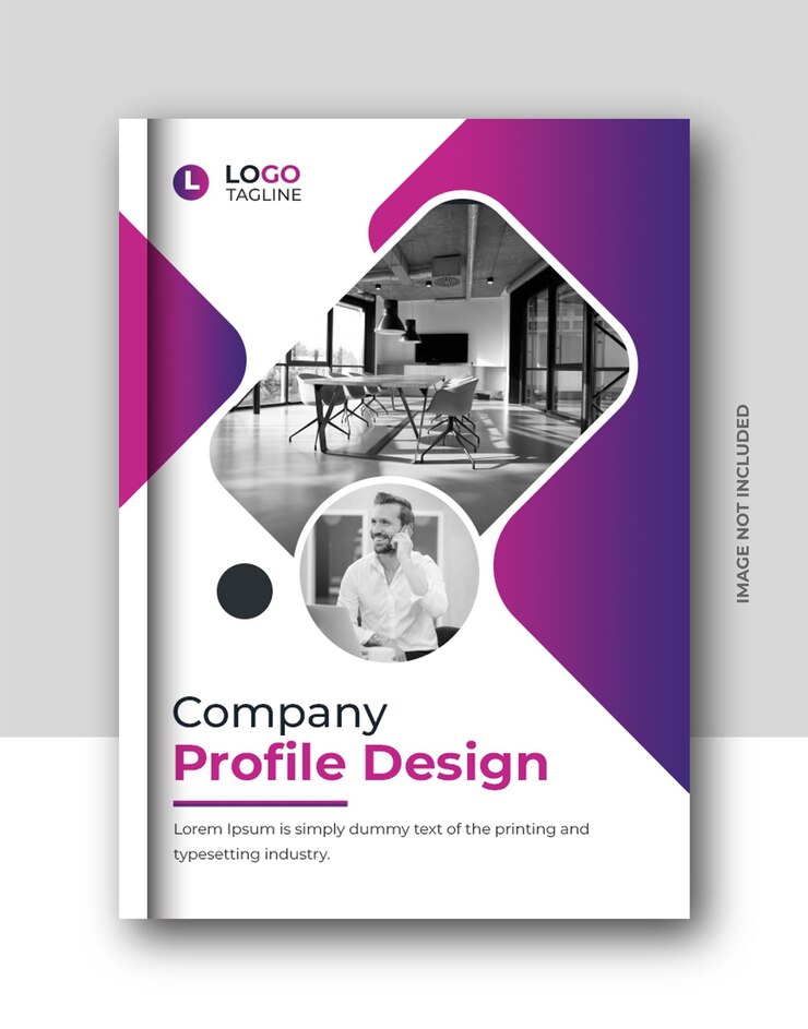 PSD folheto de perfil de empresa corporativa e modelo de design de capa de livro de relatório anual em a4