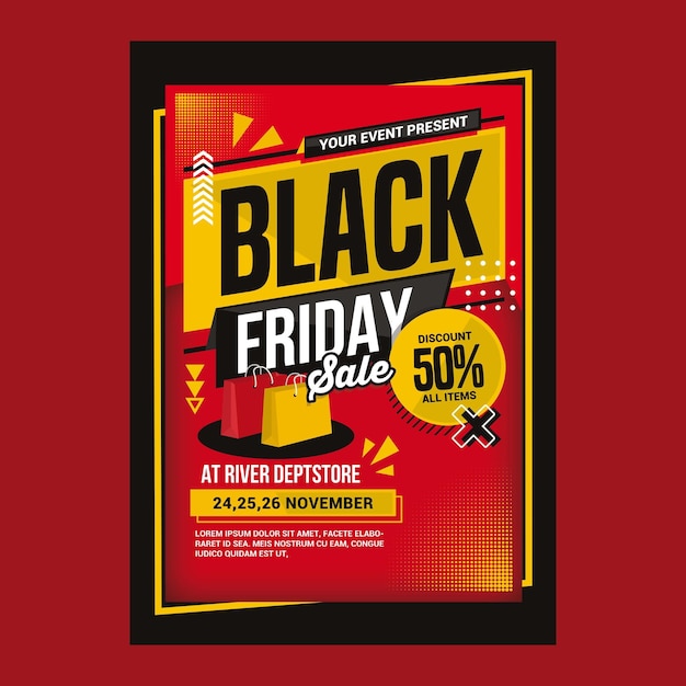 Folheto de promoção da black friday 2