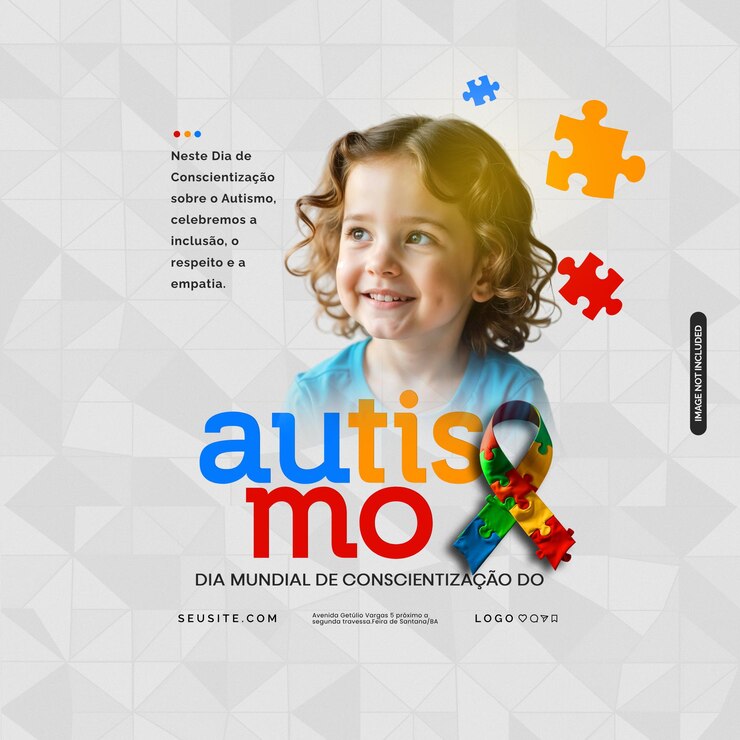 PSD folheto dia de conscientizacao sobre o autismo psd