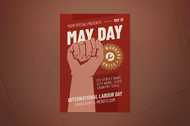 Folheto do Dia Internacional do Trabalho